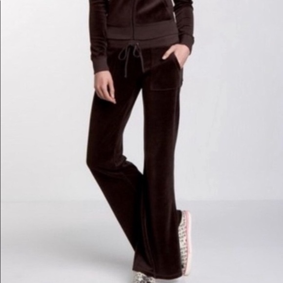 Juicy Couture | Pants u0026 Jumpsuits | Juicy Couture Brown Velour Tracksuit  Flare Pants | Poshmark